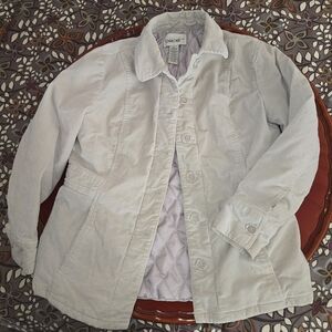 Vintage Cherokee Suede Quilted Interior Women's Tan Cream Jacket Size Medium